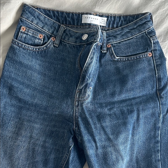 Topshop Women's Mom Blue Jeans - Picture 3 of 5